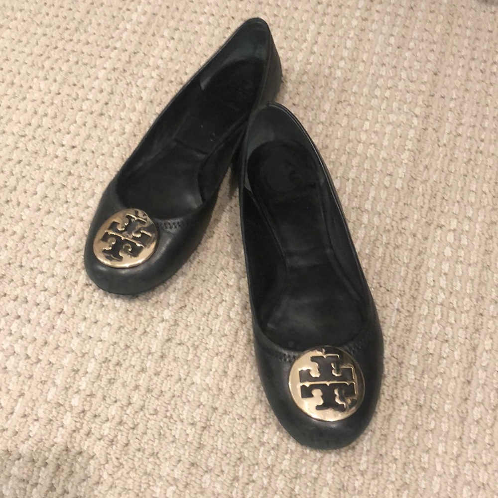 Tory Burch Black Flats